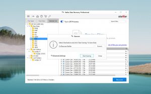 stellar data recovery select destination