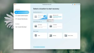 wondershare recoverit select location to recover macos