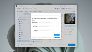 wondershare recoverit save to network folder